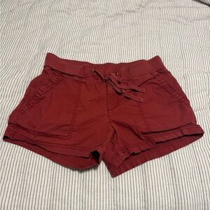 a.n.a Women's Red Cargo Shorts